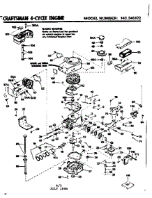 Replacement Parts parts for Craftsman Lawn & Garden Engine 143346172 from AppliancePartsPros.com