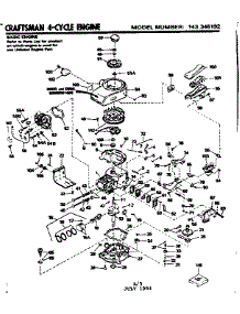 Replacement Parts parts for Craftsman Lawn & Garden Engine 143346192 from AppliancePartsPros.com
