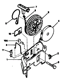 Rewind Starter parts for Craftsman Lawn & Garden Engine 143354192 from AppliancePartsPros.com