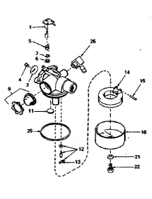 Carburetor No. 632389 parts for Craftsman Lawn & Garden Engine 143354222 from AppliancePartsPros.com