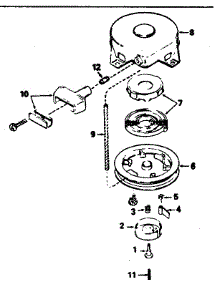 Rewind Starter No. 590420A parts for Craftsman Lawn & Garden Engine 143354352 from AppliancePartsPros.com