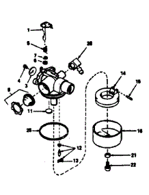 Carburetor parts for Craftsman Lawn & Garden Engine 143354362 from AppliancePartsPros.com