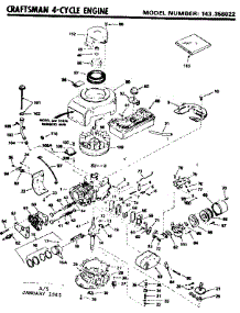 Replacement Parts parts for Craftsman Lawn & Garden Engine 143356022 from AppliancePartsPros.com