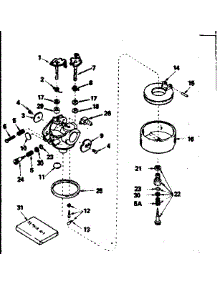 Carburetor No. 632238 parts for Craftsman Lawn & Garden Engine 143356132 from AppliancePartsPros.com