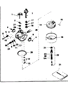 Carburetor parts for Craftsman Lawn & Garden Engine 143356202 from AppliancePartsPros.com