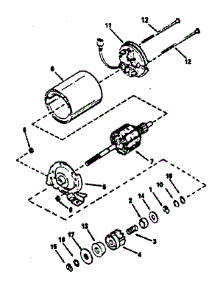 Electric Starter Motor parts for Craftsman Lawn & Garden Engine 143364072 from AppliancePartsPros.com