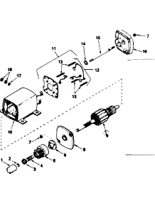Starter Motor No. 33805 parts for Craftsman Lawn & Garden Engine 143366012 from AppliancePartsPros.com