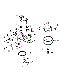 Carburetor parts for Craftsman Lawn & Garden Engine 143366112 from AppliancePartsPros.com