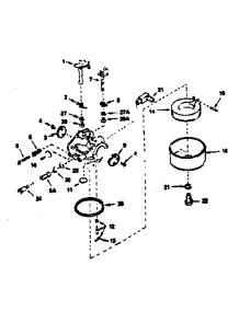Carburetor parts for Craftsman Lawn & Garden Engine 143366122 from AppliancePartsPros.com