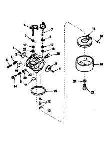 Carburetor parts for Craftsman Lawn & Garden Engine 143366152 from AppliancePartsPros.com