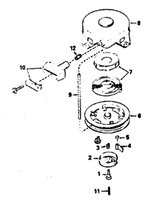 Rewind Starter parts for Craftsman Lawn & Garden Engine 143366182 from AppliancePartsPros.com