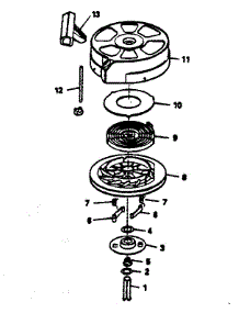 Rewind Starter No. 590637 parts for Craftsman Lawn & Garden Engine 143374092 from AppliancePartsPros.com