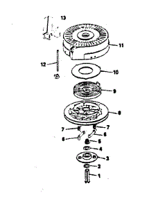 Rewind Starter No. 590621 parts for Craftsman Lawn & Garden Engine 143374142 from AppliancePartsPros.com