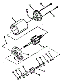 Electric Starter Motor No. 34934 parts for Craftsman Lawn & Garden Engine 143374172 from AppliancePartsPros.com