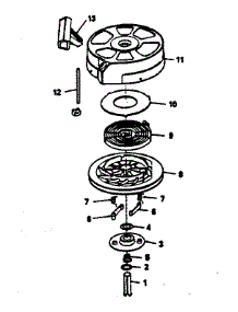 Rewind Starter No. 590637 parts for Craftsman Lawn & Garden Engine 143374192 from AppliancePartsPros.com