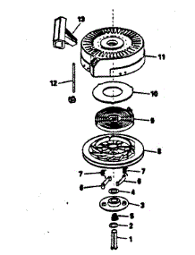 Rewind Starter No. 590621 parts for Craftsman Lawn & Garden Engine 143374282 from AppliancePartsPros.com
