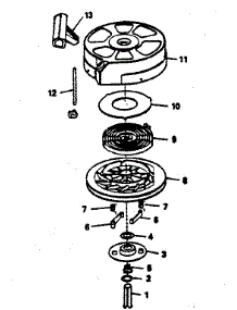 Rewind Starter No. 590637 parts for Craftsman Lawn & Garden Engine 143374412 from AppliancePartsPros.com