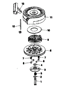 Rewind Starter parts for Craftsman Lawn & Garden Engine 143384072 from AppliancePartsPros.com