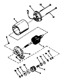 Electric Starter Motor No. 34934 parts for Craftsman Lawn & Garden Engine 143384152 from AppliancePartsPros.com
