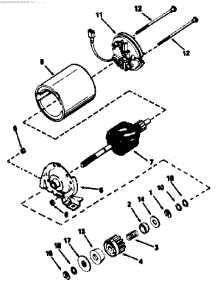 Electric Starter Motor parts for Craftsman Lawn & Garden Engine 143384212 from AppliancePartsPros.com