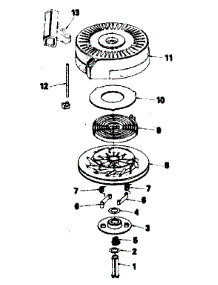 Rewind Starter parts for Craftsman Lawn & Garden Engine 143384382 from AppliancePartsPros.com