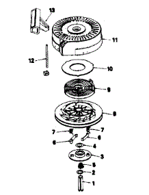 Rewind Starter No. 590621 parts for Craftsman Lawn & Garden Engine 143384402 from AppliancePartsPros.com