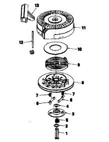 Rewind Starter parts for Craftsman Lawn & Garden Engine 143384442 from AppliancePartsPros.com