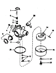 Carburetor No. 6323889 parts for Craftsman Lawn & Garden Engine 143384512 from AppliancePartsPros.com