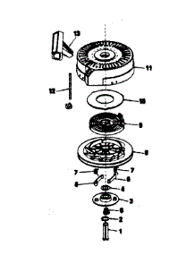 Rewind Starter No. 590621 parts for Craftsman Lawn & Garden Engine 143384572 from AppliancePartsPros.com