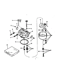 Carburetor No. 29168 (Lmg-132) parts for Craftsman Lawn & Garden Engine 14340351 from AppliancePartsPros.com