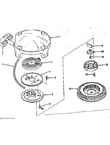Rewind Starter No. 28319 parts for Craftsman Lawn & Garden Engine 14340502 from AppliancePartsPros.com