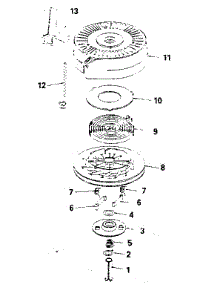 Rewind Starter parts for Craftsman Lawn & Garden Engine 143414162 from AppliancePartsPros.com