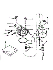 Carburetor No. 28626 parts for Craftsman Lawn & Garden Engine 14342205 from AppliancePartsPros.com