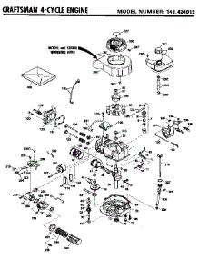 Replacement Parts parts for Craftsman Lawn & Garden Engine 143424012 from AppliancePartsPros.com