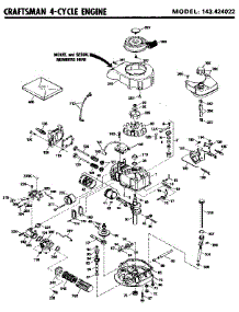 Craftsman 4-Cycle Engine parts for Craftsman Lawn & Garden Engine 143424022 from AppliancePartsPros.com