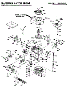 Replacement Parts parts for Craftsman Lawn & Garden Engine 143424042 from AppliancePartsPros.com