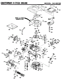 Replacement Parts parts for Craftsman Lawn & Garden Engine 143424102 from AppliancePartsPros.com