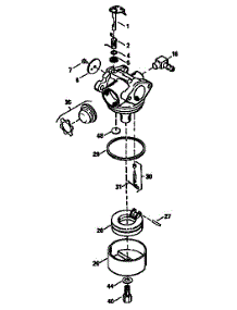 Carburetor 632569 (71 / 143) parts for Craftsman Lawn & Garden Engine 143424352 from AppliancePartsPros.com
