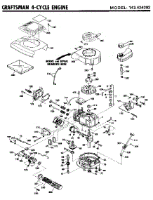 Replacement Parts parts for Craftsman Lawn & Garden Engine 143424392 from AppliancePartsPros.com