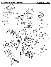Replacement Parts parts for Craftsman Lawn & Garden Engine 143424402 from AppliancePartsPros.com