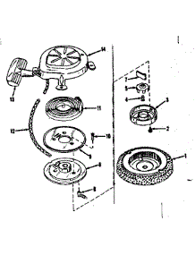 Rewind Starter  No.27649 parts for Craftsman Lawn & Garden Engine 14342701 from AppliancePartsPros.com