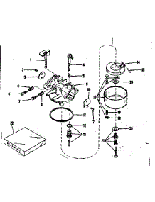 Carburetor No. 28627 parts for Craftsman Lawn & Garden Engine 14343004 from AppliancePartsPros.com