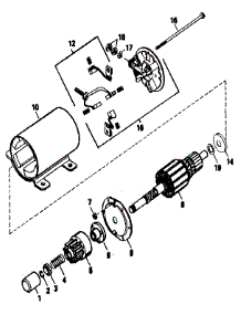 Starter Motor No. 35763A parts for Craftsman Lawn & Garden Engine 143436092 from AppliancePartsPros.com