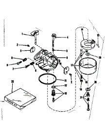 Carburetor No. 28627 parts for Craftsman Lawn & Garden Engine 14343700 from AppliancePartsPros.com