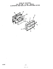 Oven Door parts for Roper Gas Range 1435*1A from AppliancePartsPros.com