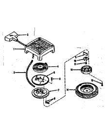 Rewind Starter No. 27262 parts for Craftsman Lawn & Garden Engine 14350021 from AppliancePartsPros.com