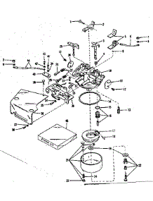 Carburetor And Speed Control parts for Craftsman Lawn & Garden Engine 14350040 from AppliancePartsPros.com