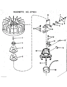 Magneto No. 27901 parts for Craftsman Lawn & Garden Engine 14350040 from AppliancePartsPros.com
