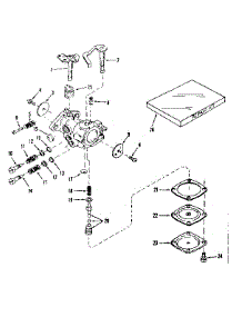 Carburetor No. 30146 parts for Craftsman Lawn & Garden Engine 143501090 from AppliancePartsPros.com