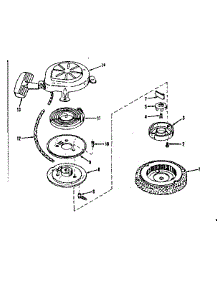Rewind Starter No. 29224 parts for Craftsman Lawn & Garden Engine 143501090 from AppliancePartsPros.com